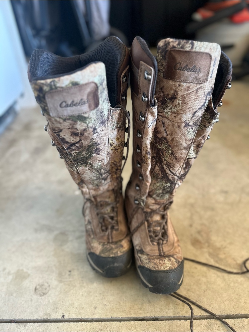 Cabela's Women's Tall Lace-Up Camouflage Hunting Boots - Brown Camo